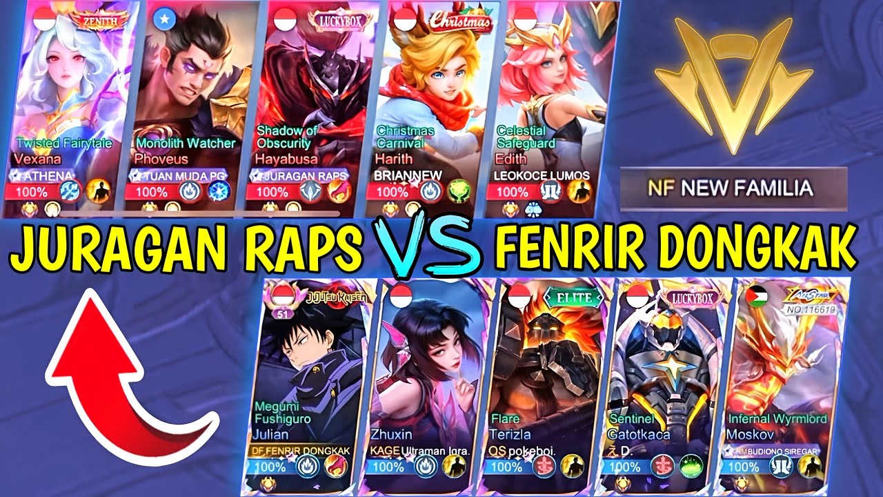 PERTARUNGAN JUNGLER TOP GLOBAL RANK || FENRIR DONGKAK VS JURAGAN RAPS