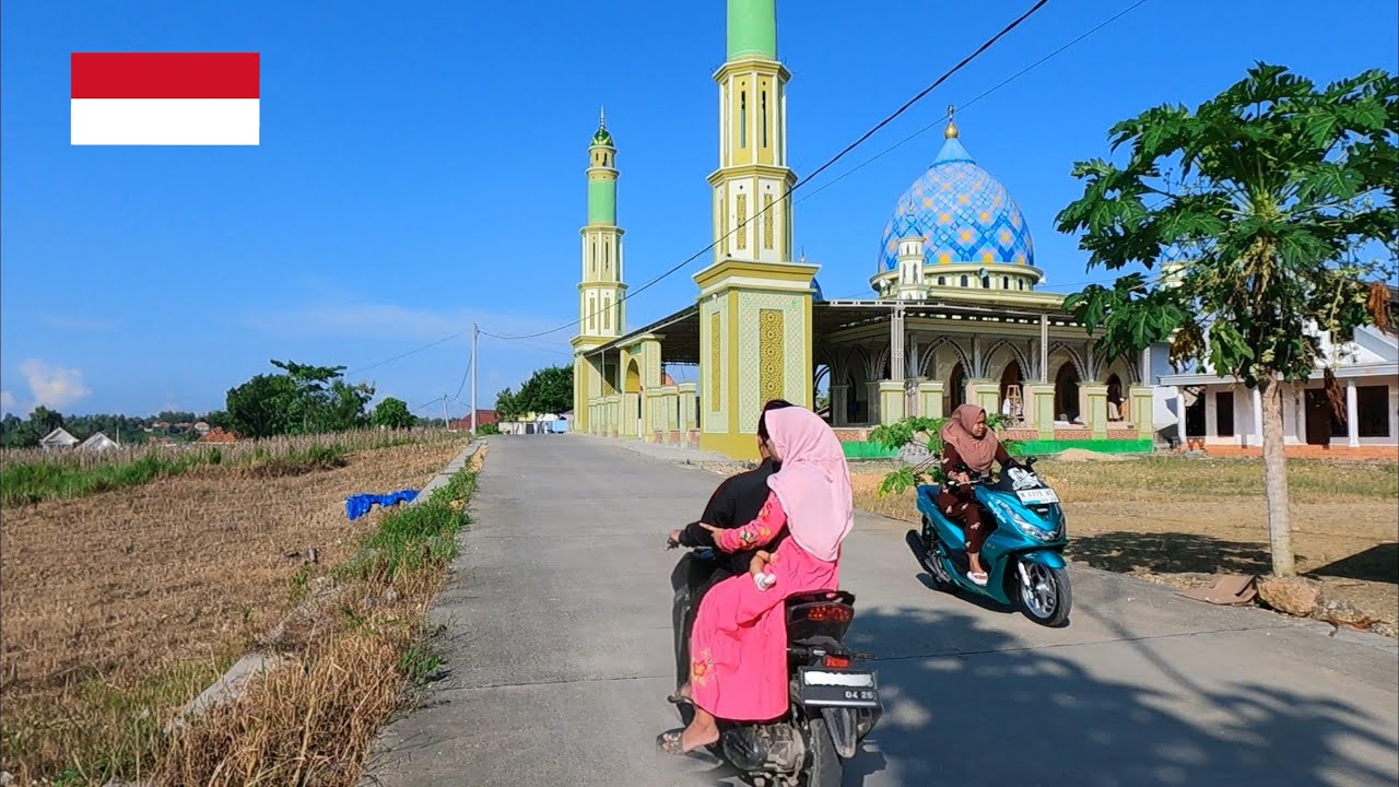 walking in the village indonesia, A beautiful clean village