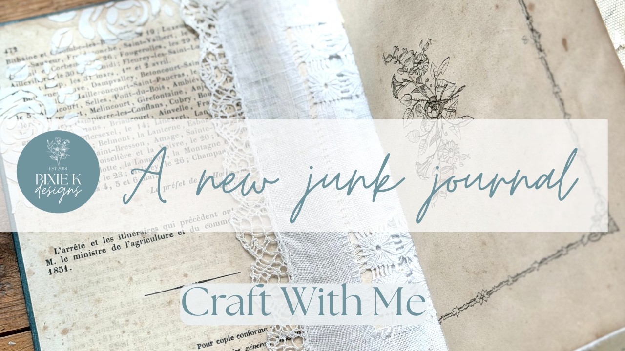 Creating a Junk Journal.  Sewing in pages.   Ruby&Pearlxo Design Team Project.