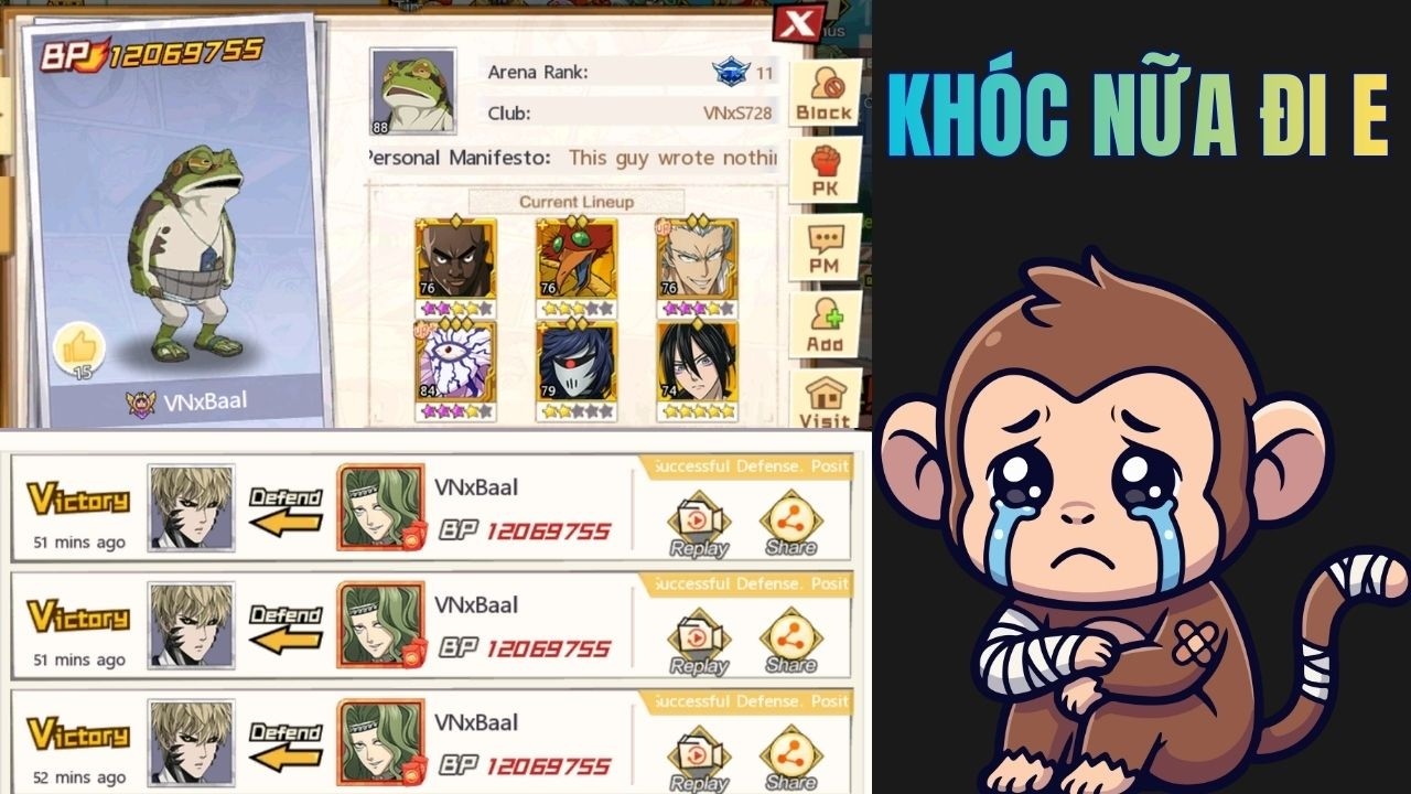 12m PVP Thua 6M Xong Lênh Kênh Chat Khóc Lè Nhè ? Ụa Là S Companion One Punch Man X7Game SEA Day 70