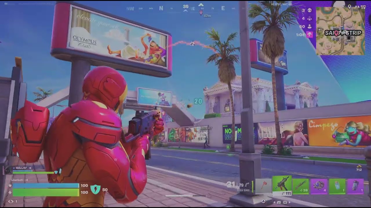 Ironman playing FORTNITE on PS5