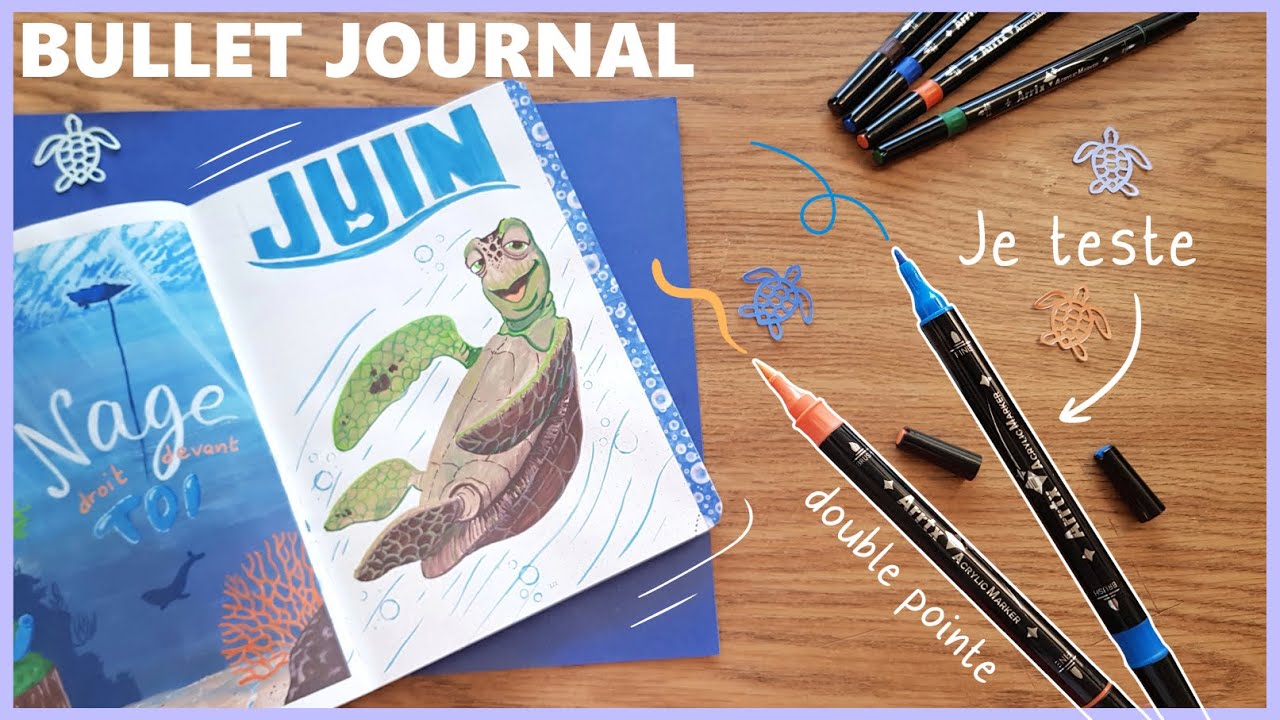 BULLET JOURNAL | Juin 2023 | Je teste les marqueurs peinture Arrtx