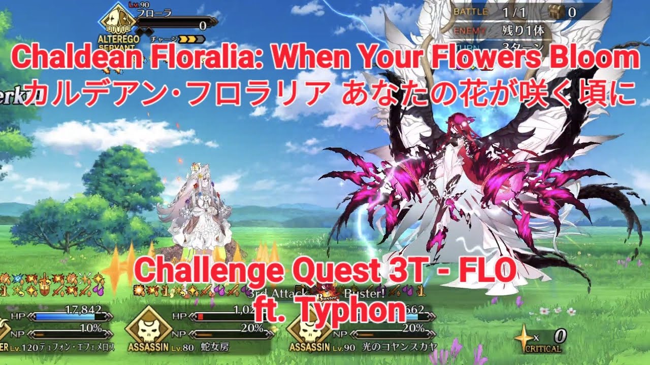 【FGO】 Chaldean Floralia CQ 3T FLO ft. Typhon