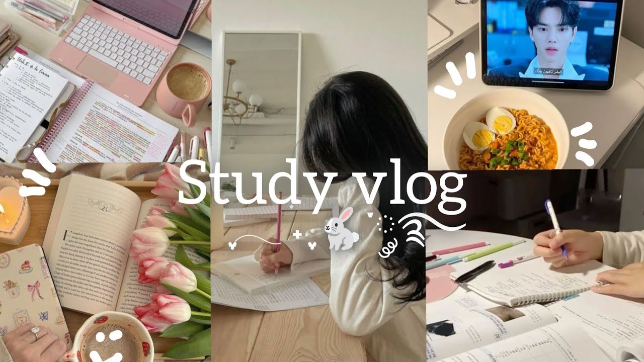 (Realistic) Study vlog🎀| taking notes, studying, journaling, more…