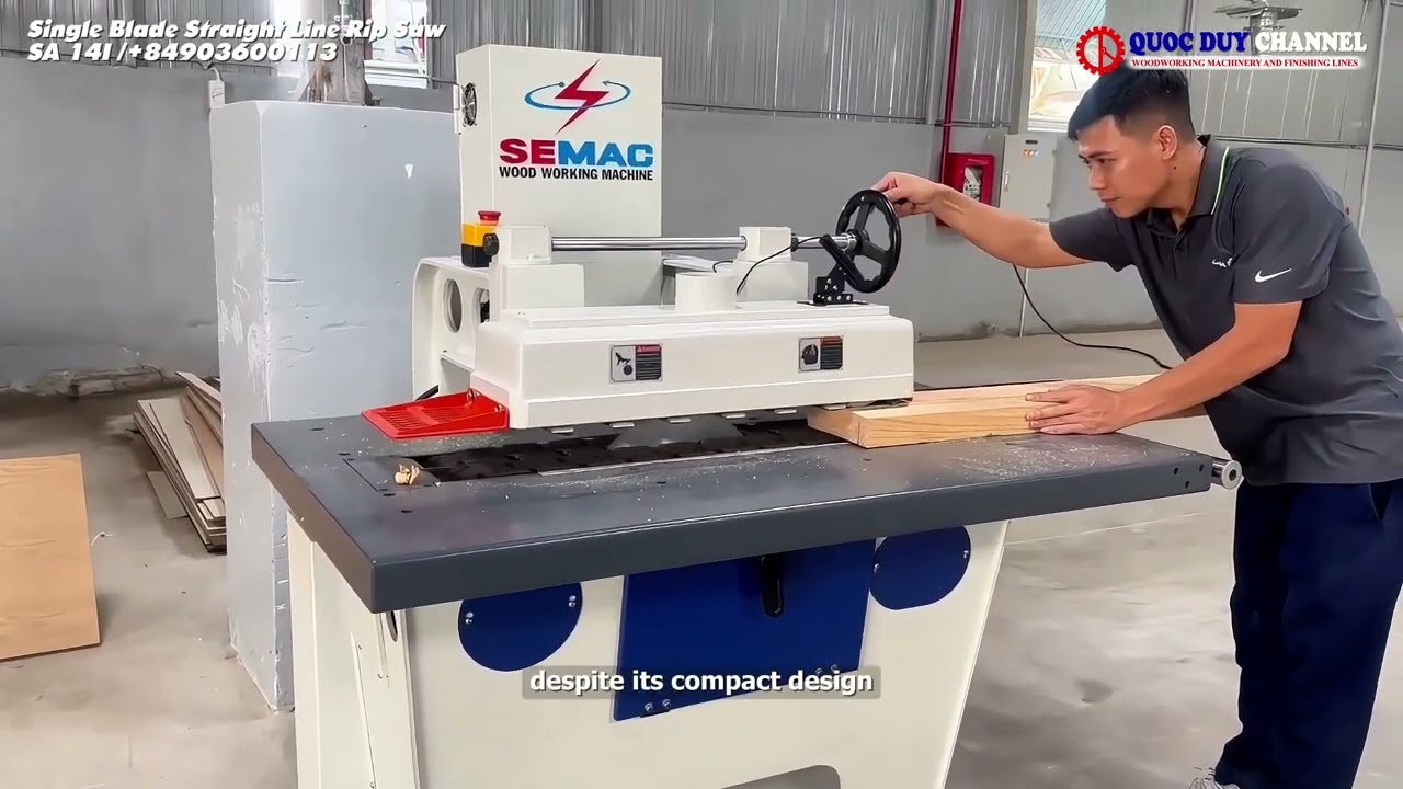 Single Blade Straight Line Rip Saw for Woodworking | SA 14I Semac