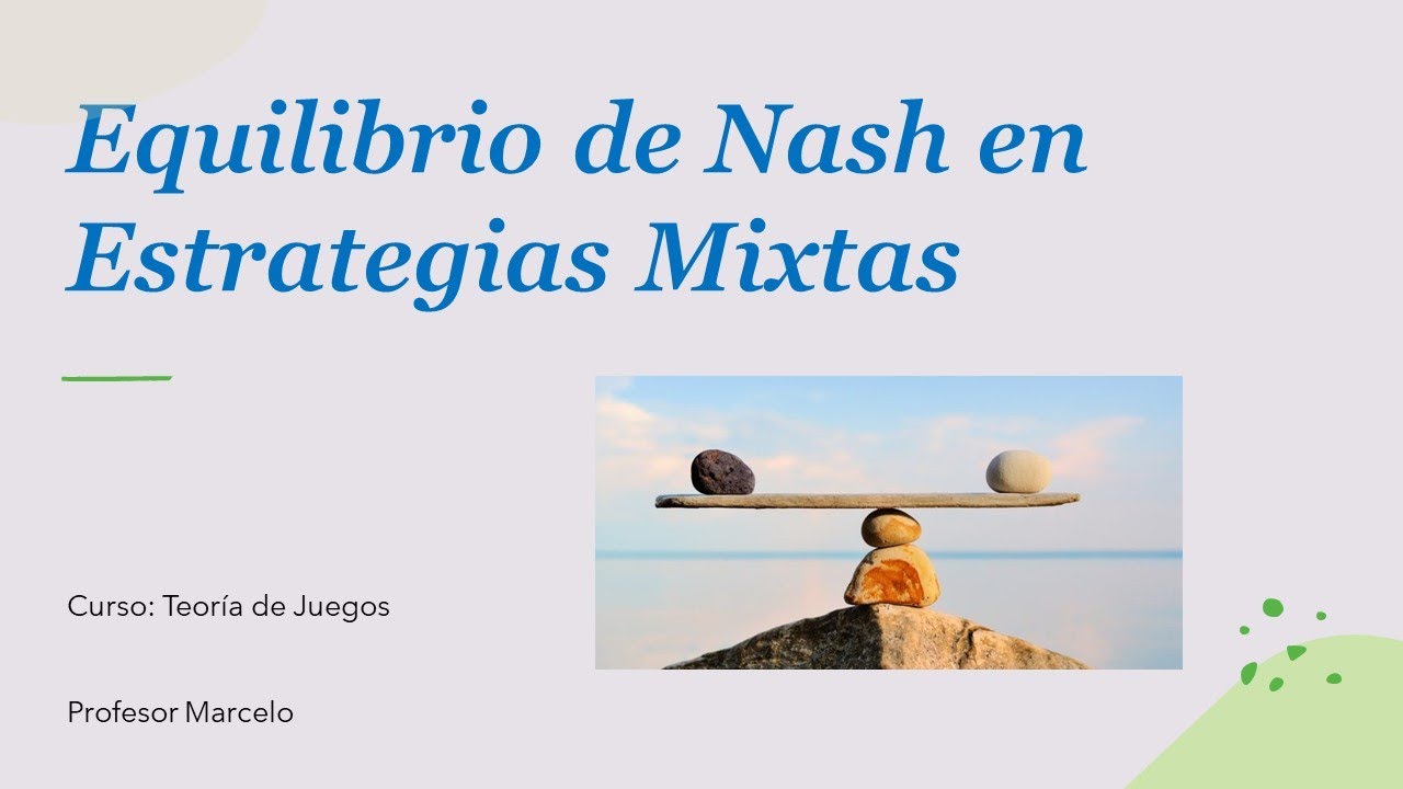 16. Equilibrio de Nash en estrategias mixtas (Teoría de Juegos)