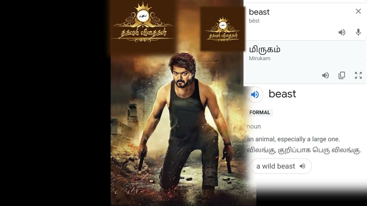 Beast | Beast team wishes | Beast poster Beast movie review | Vijay fan enjoying Vijay Beast intro