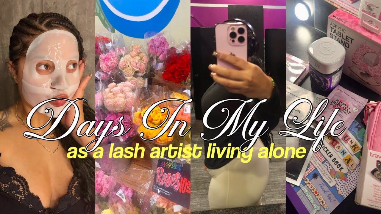 Living Alone Vlog *lash tech edition* : learning to romanticize my life, self care night + girl talk