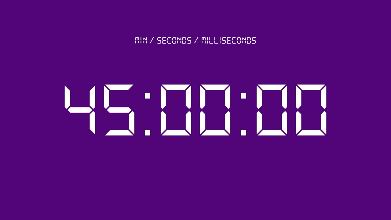 45 minute countdown timer