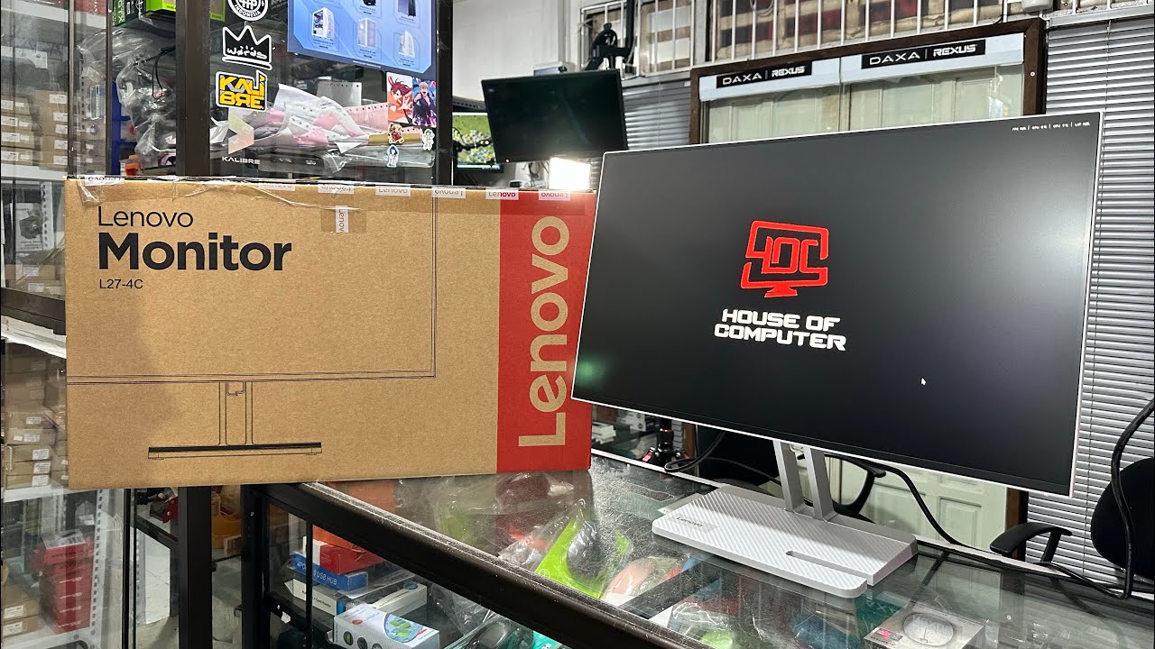UNBOXING & REVIEW MONITOR LENOVO LEGION L27-4C 27 INCH 144HZ IPS 1ms AMD FREESYNC HDMI VGA + SPEAKER