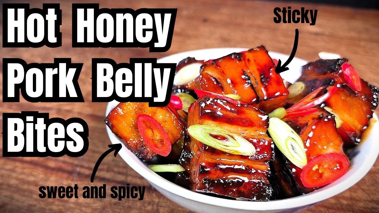 Hot Honey Glazed Pork Belly Bites | Crispy, Sticky & Addictive