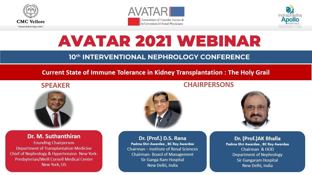 Current State of Immune Tolerance in Kidney Transplantation: The Holy Grail Dr. M Suthathiran
