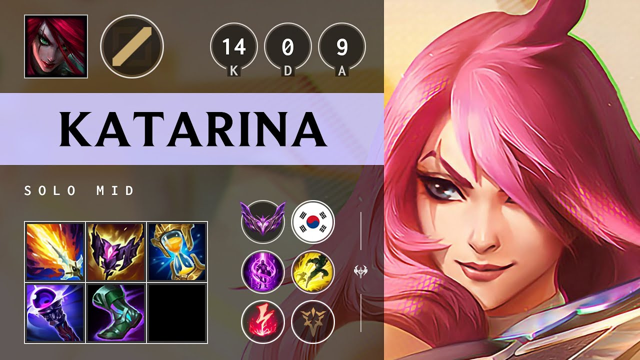 Katarina Mid vs Orianna: Triple Kill, Legendary - KR Master Patch 14.19