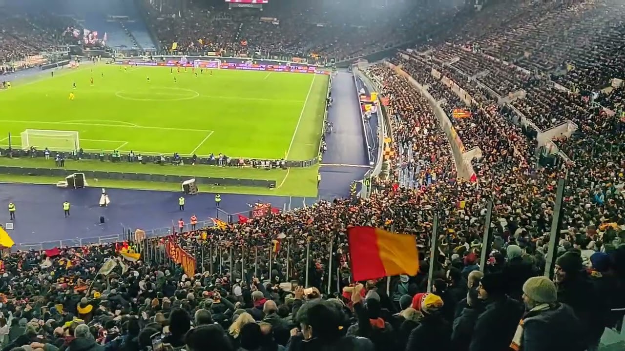 Roma-Fiorentina 2-0 Nuovo coro Curva Sud! 