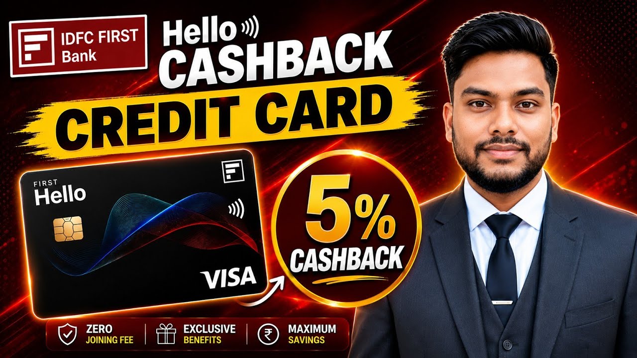 IDFC Hello Cashback UPI Credit Card 5% Cashback Best FD Rupay Credit Card - 2026