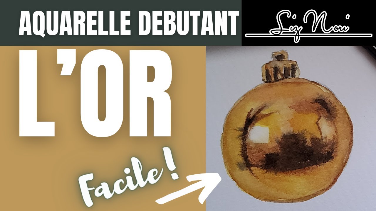 Peindre l’or à l’aquarelle (ou tout autre métal).