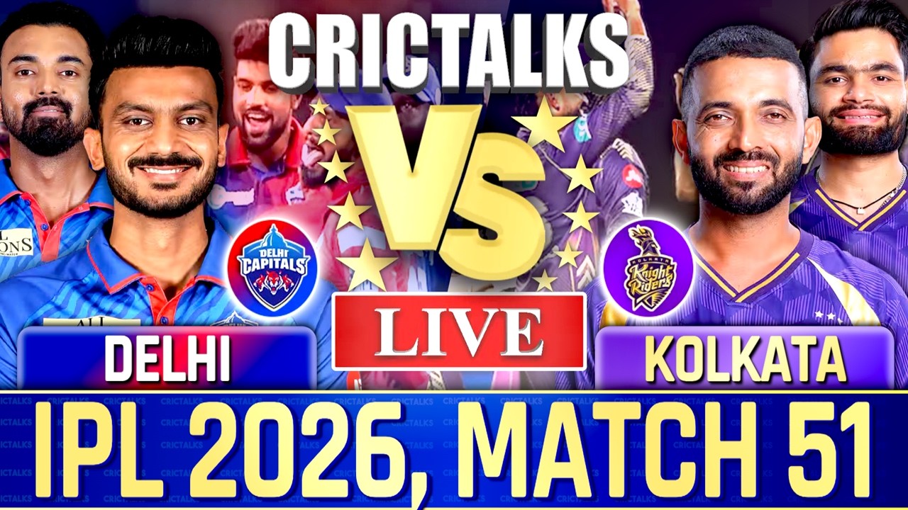 🔴 Delhi vs Kolkata, Live Match Today | IPL 2026 Live Commentary, DC vs KKR Live Score