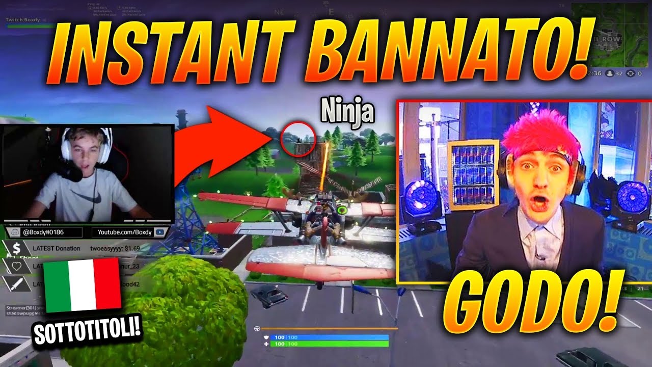 BAMBINO STREAM SNIPERA Ninja DURANTE il suo EVENTO! BANNATO Istantaneamente! 😲
