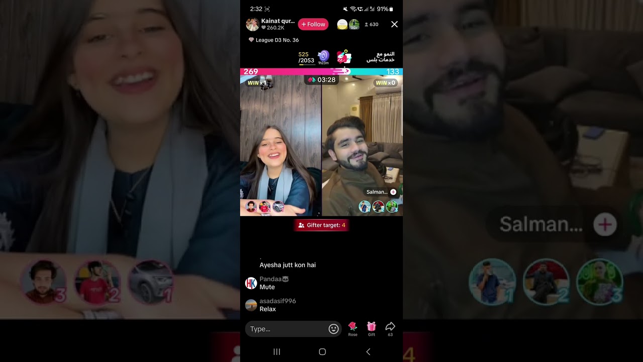Kainat qureshi tik tok live match today 29 04 2025