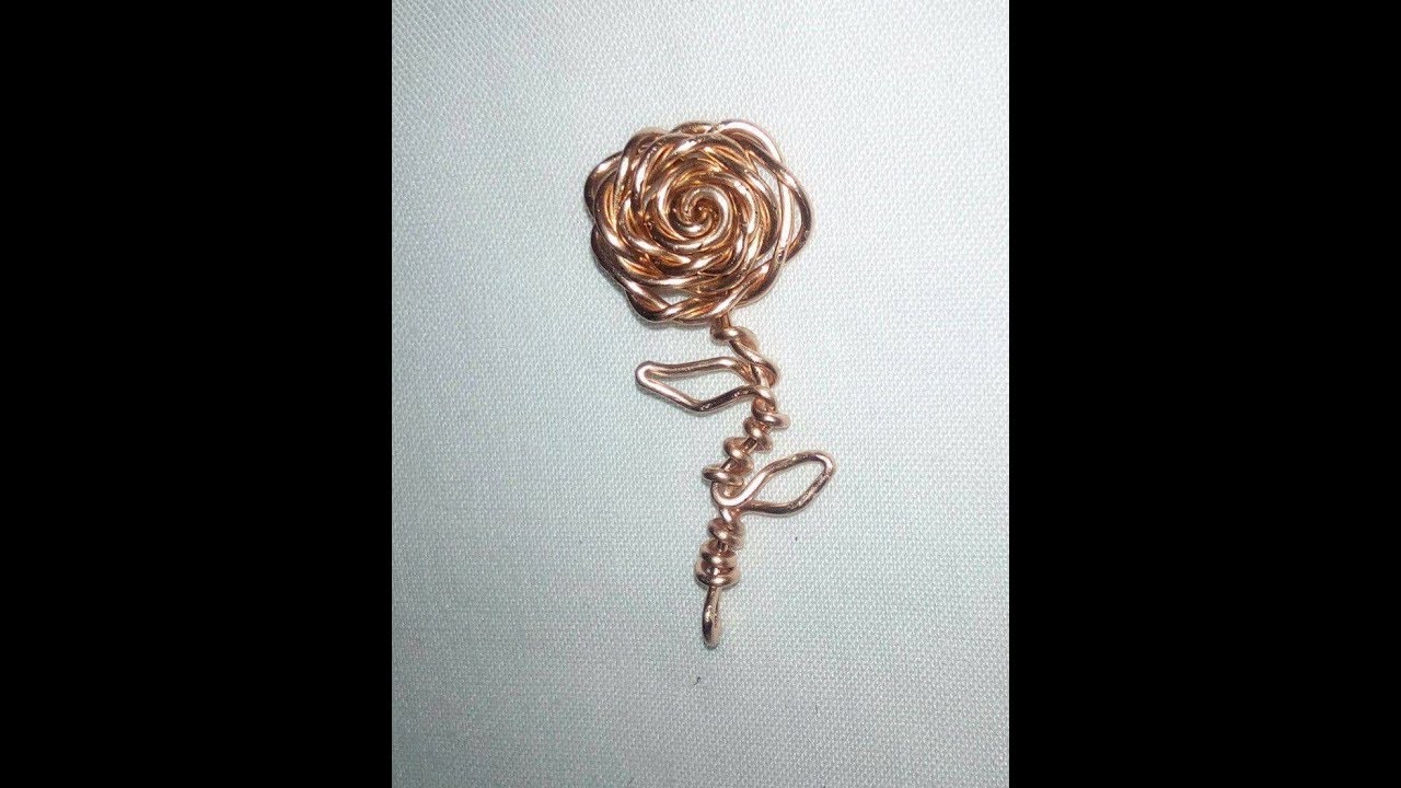COMO HACER UNOS PENDIENTES EN FORMA DE ROSA CON ALAMBRE DE COBRE