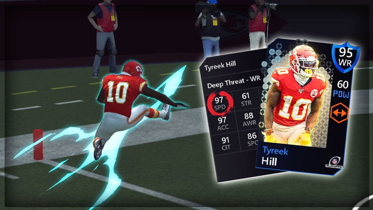 97 SPEED TYREEK HILL IS NOT FAIR GAMEPLAY!! MADDEN MOBILE 20 GAMEPLAY!!