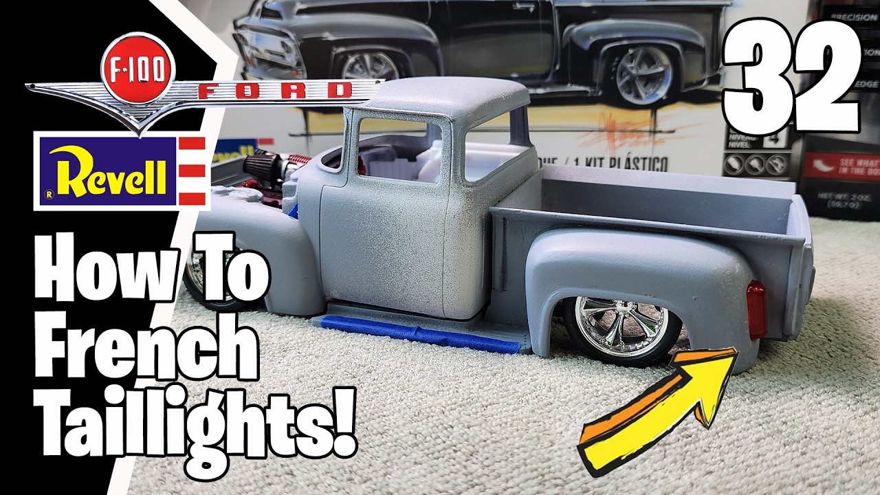 Ford FD-100 Model Truck Build – Episode 32 | Frenched Bronco Tail Lights in the Rear Fenders!