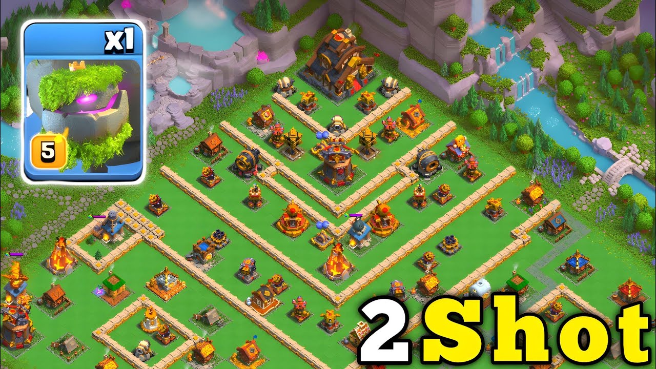Capital Peak 2 Shot Easily With Mountain Golem in Clan Capital 