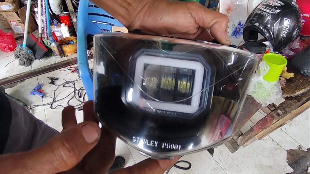 CARA PASANG LAMPU LED CREE DAYMAKER 3 LENSA DI BATOK JUPITER MX OLD