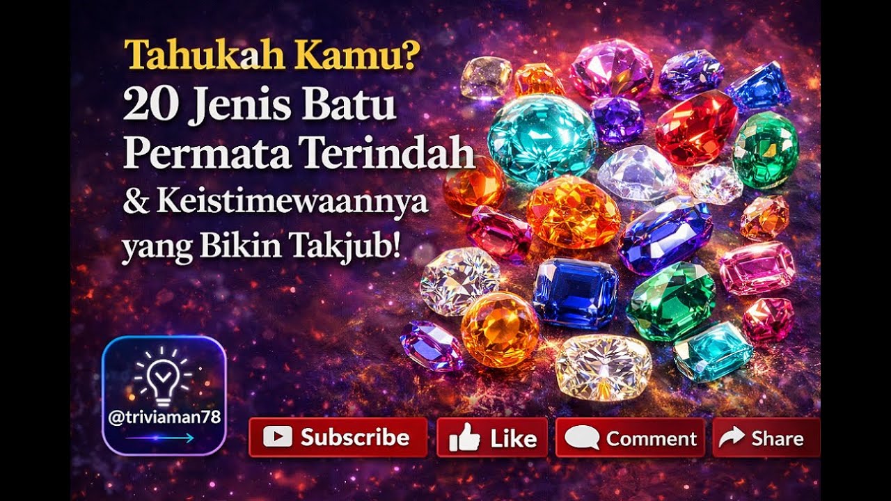💎🔥TAHUKAH KAMU? 20 Jenis Batu Permata Terindah & Keistimewaannya yang Bikin Takjub!💎🔥