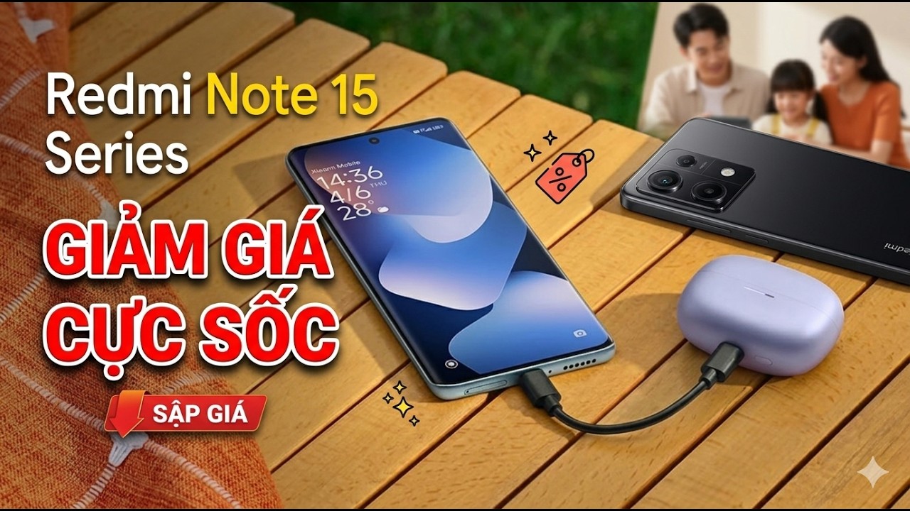 Redmi Note 15 Series GIẢM GIÁ CỰC SỐC, chỉ từ 3,5 triệu!