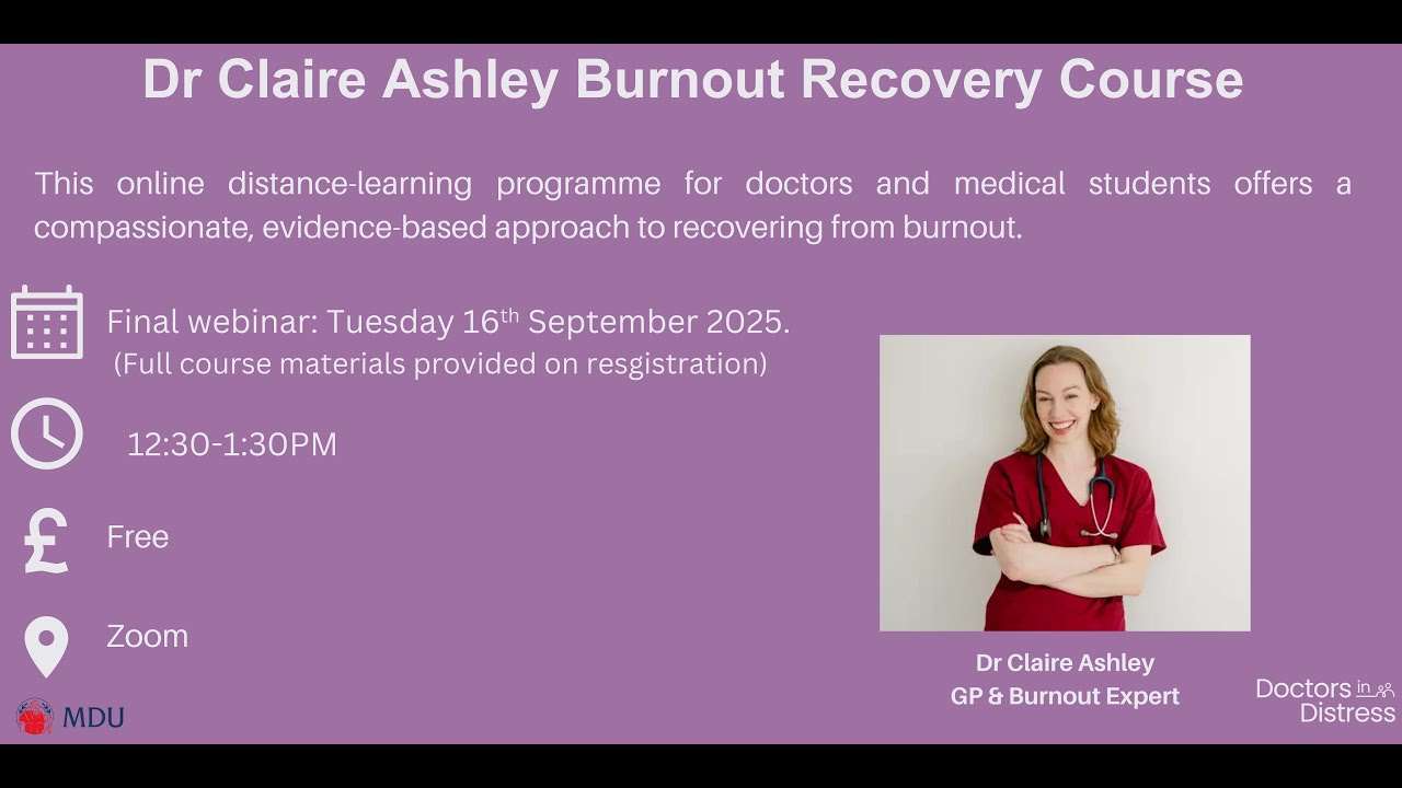 Dr Claire Ashley Burnout Course Final Webinar 2025
