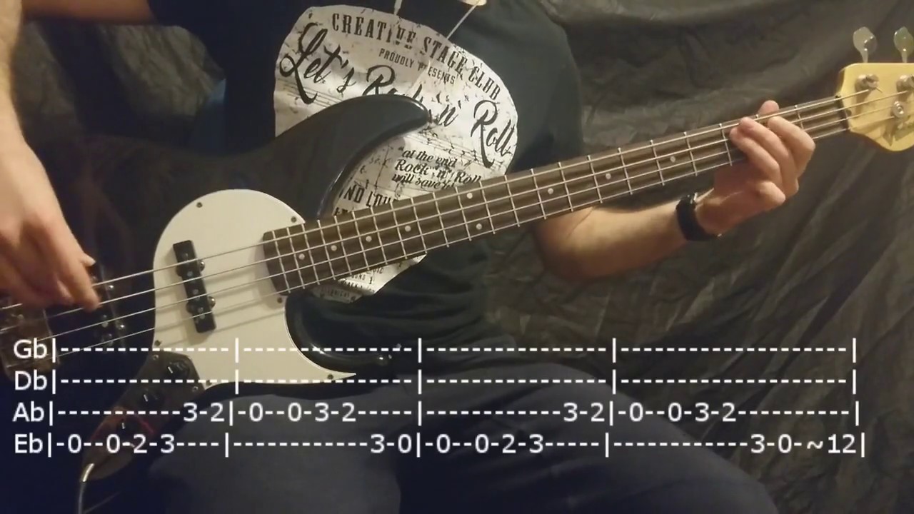 Gorillaz - Feel Good Inc. Bass Cover (Tabs)