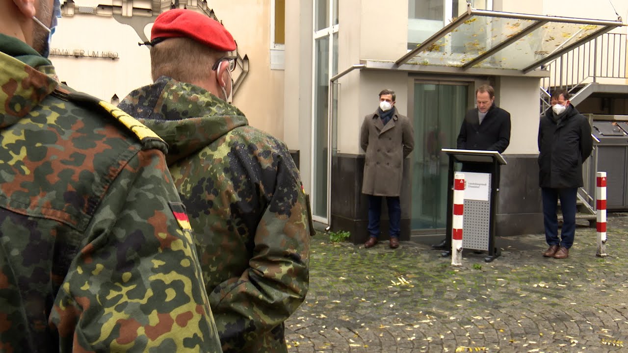 Begrüßung von Bundeswehrsoldatinnen und -soldaten