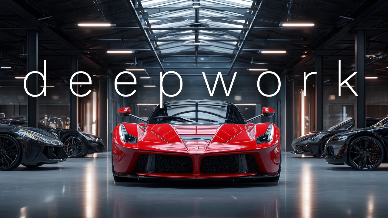Deep Focus Ambient Electronic Music for Study & Work (2 Hours) | Supercar Garage