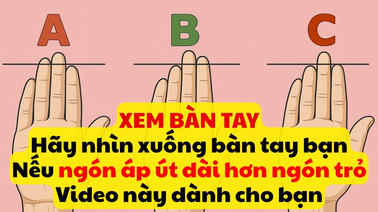 Hãy Nhìn Xuống Bàn Tay! Nếu Ngón Áp Út Dài Hơn Ngón Trỏ, Video Này Dành Cho Bạn