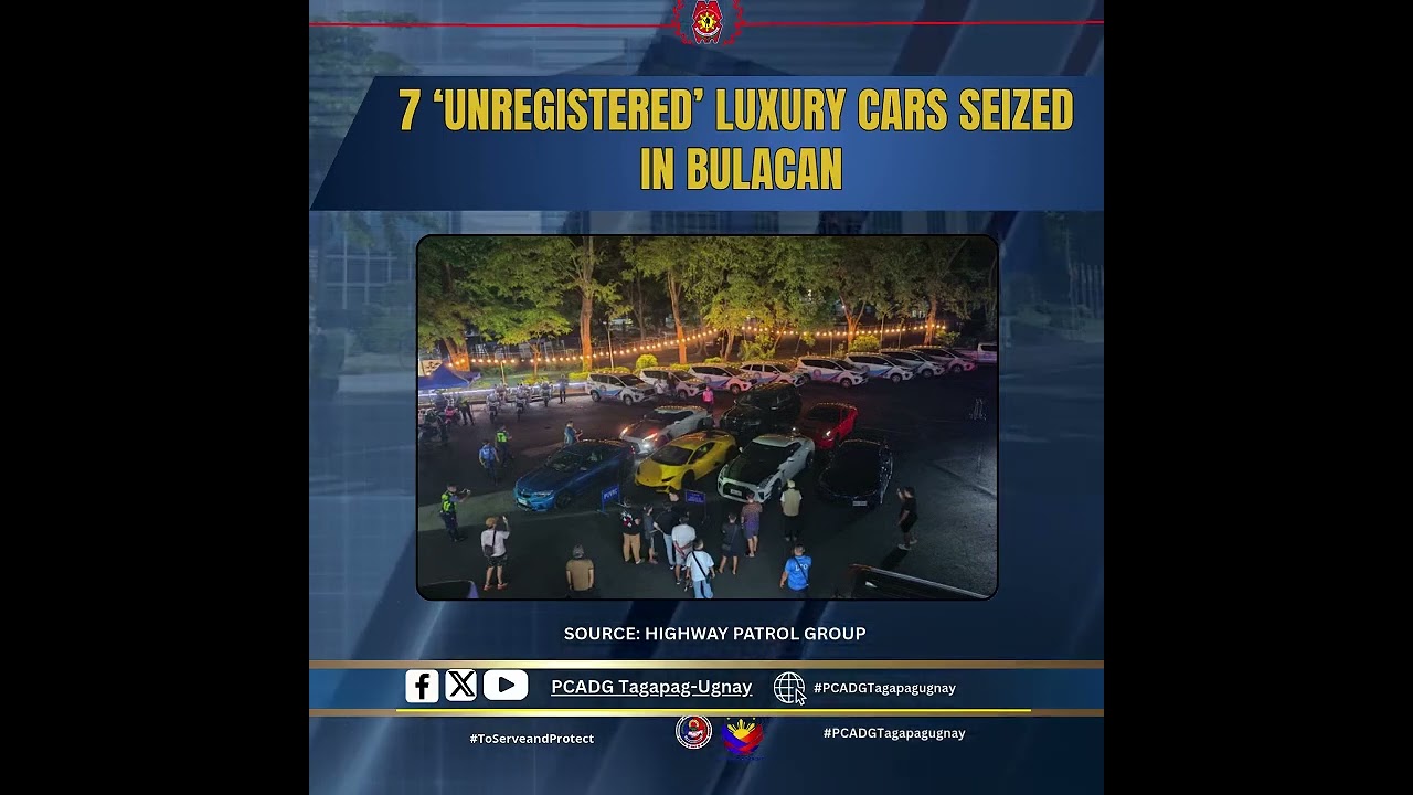 7 &lsquo;unregistered&rsquo; luxury cars seized in BulacanSOURCE:  