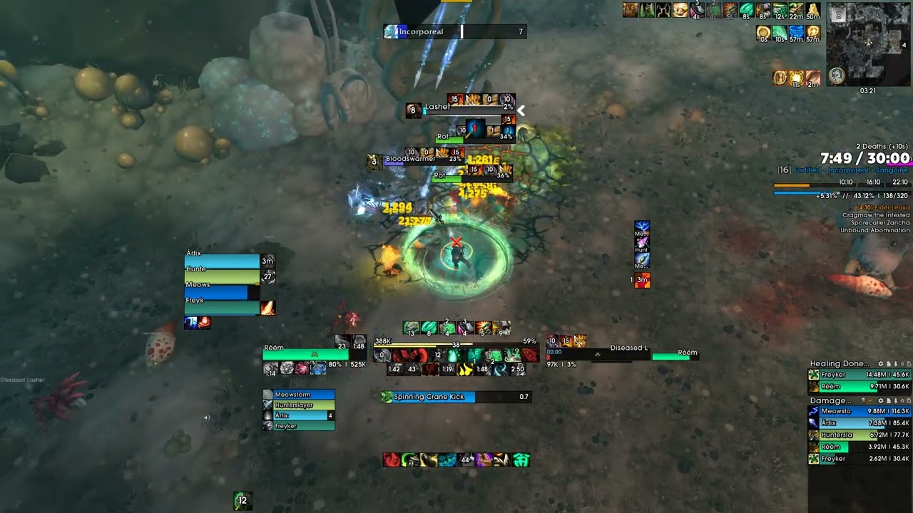 Brewmaster Monk Tank  POV  The Underrot Mythic +16 | Fortified  Incorpored Sanguine S2