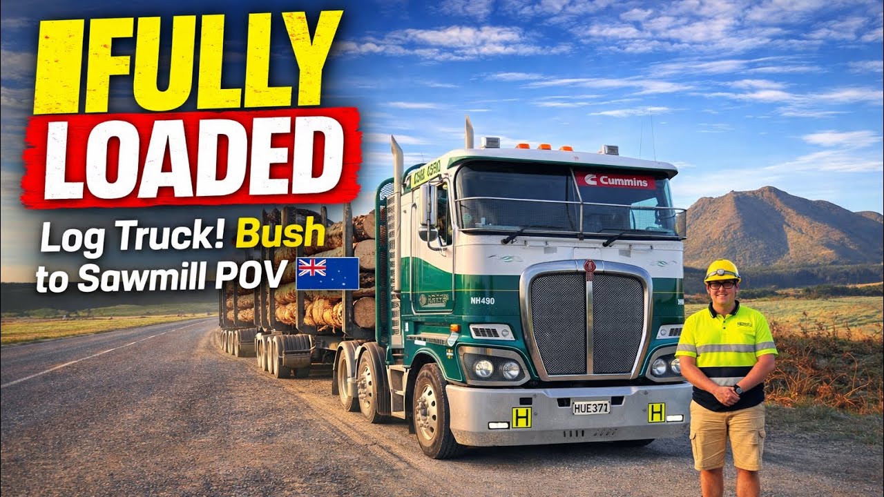 Вид от первого лица: водитель лесовоза из Новой Зеландии | Перевозка леса из сельской местности н...
