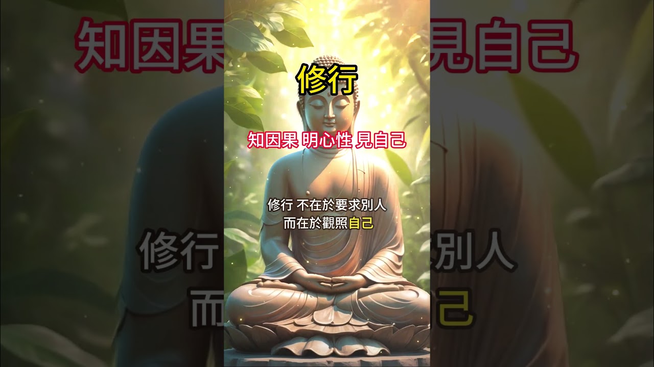 知因果 明心性 見自己 信佛，不是求神靈，而是明白因果；學佛，不是迷信，而是培養智慧。 #佛教 #分享 #人生感悟 #佛法 #正能量#人生智慧