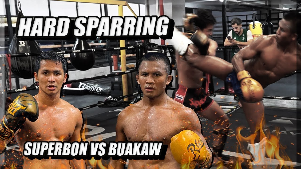 Buakaw vs Superbon in sparring and Training together