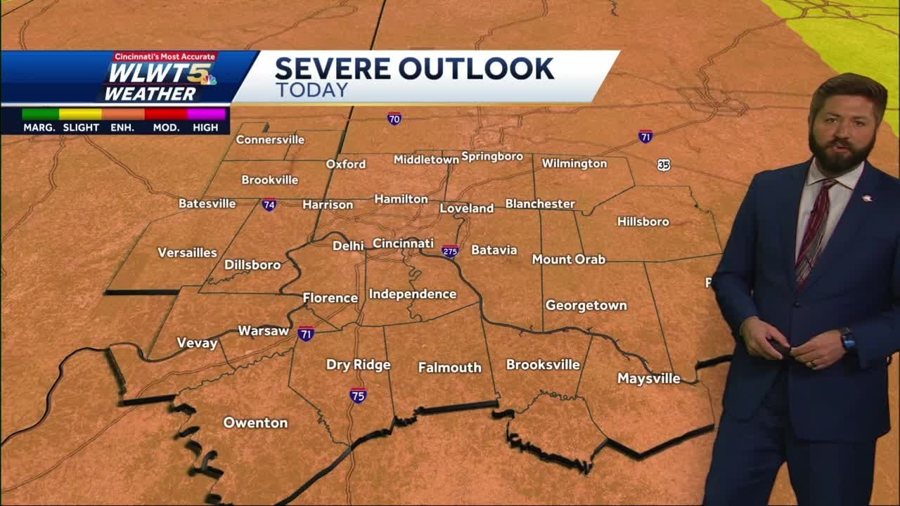 Timing when severe storms arrive in greater Cincinnati
