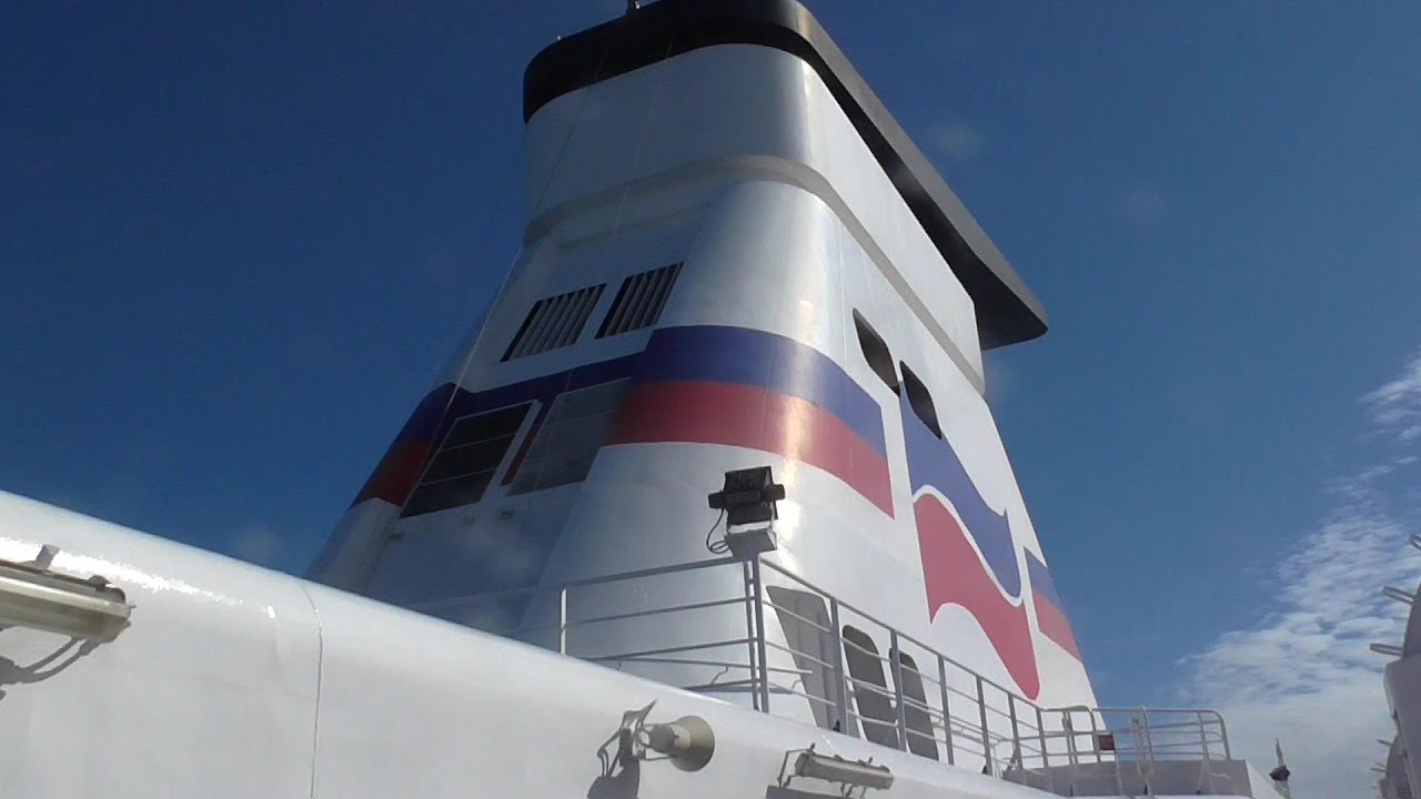 Brittany Ferries - MV Bretagne crossing the Solent and arriving into Portsmouth.
