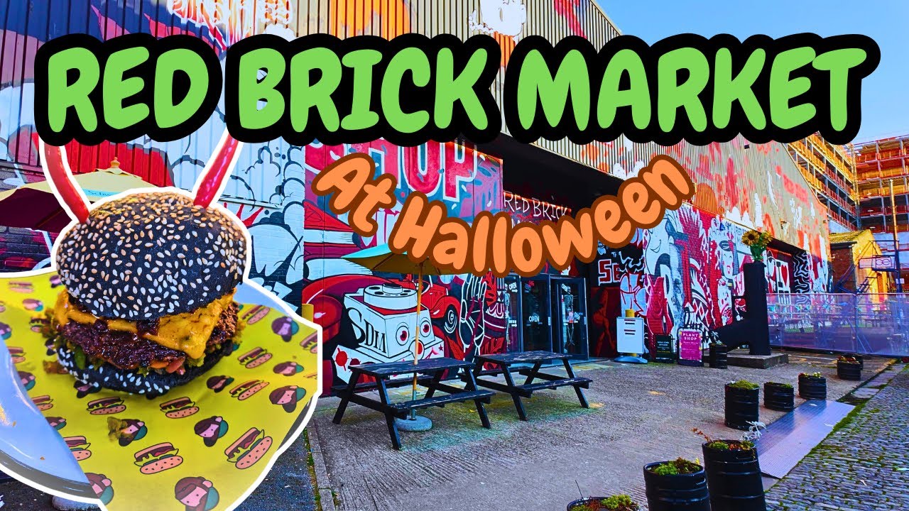 What is the Red Brick Market? Burger from Hell at the Baltic Market - Liverpool Vlog 2024 🛍️👿🍔