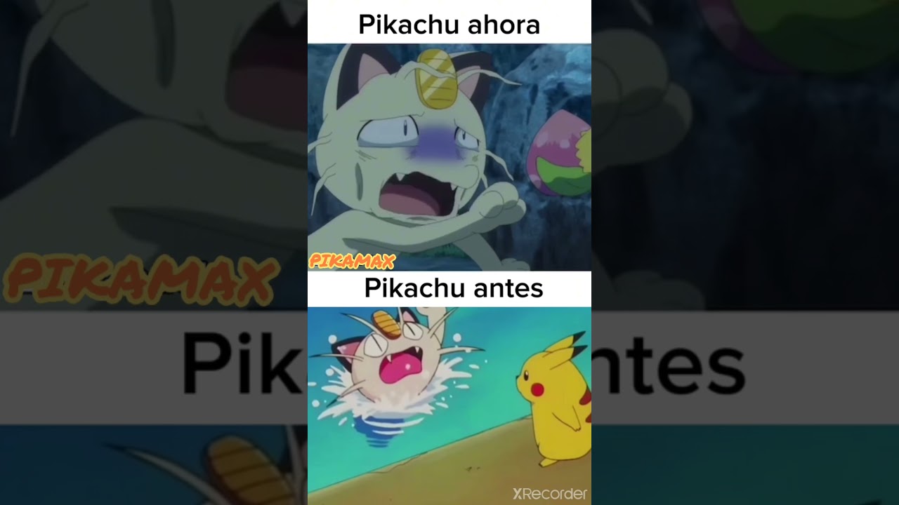 Pikachu quer&iacute;a que meowth se ahogara 🤔💀 #pokemon #pikachu #anime #meowth #ashketchum #memes