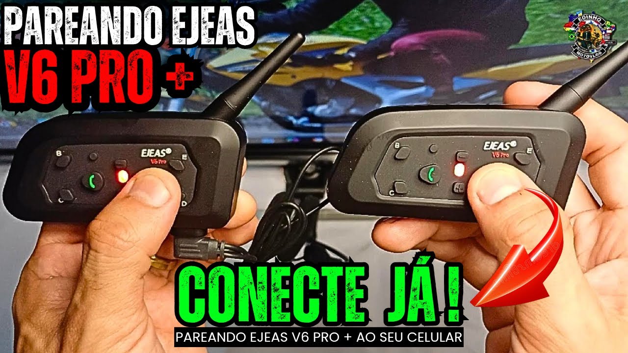 TUTORIAL COMO PAREAR E CONFIGURAR INTERCOMUNICADOR EJEAS V6 PRO + @EdinhoMotovlog PASSO A PASSO