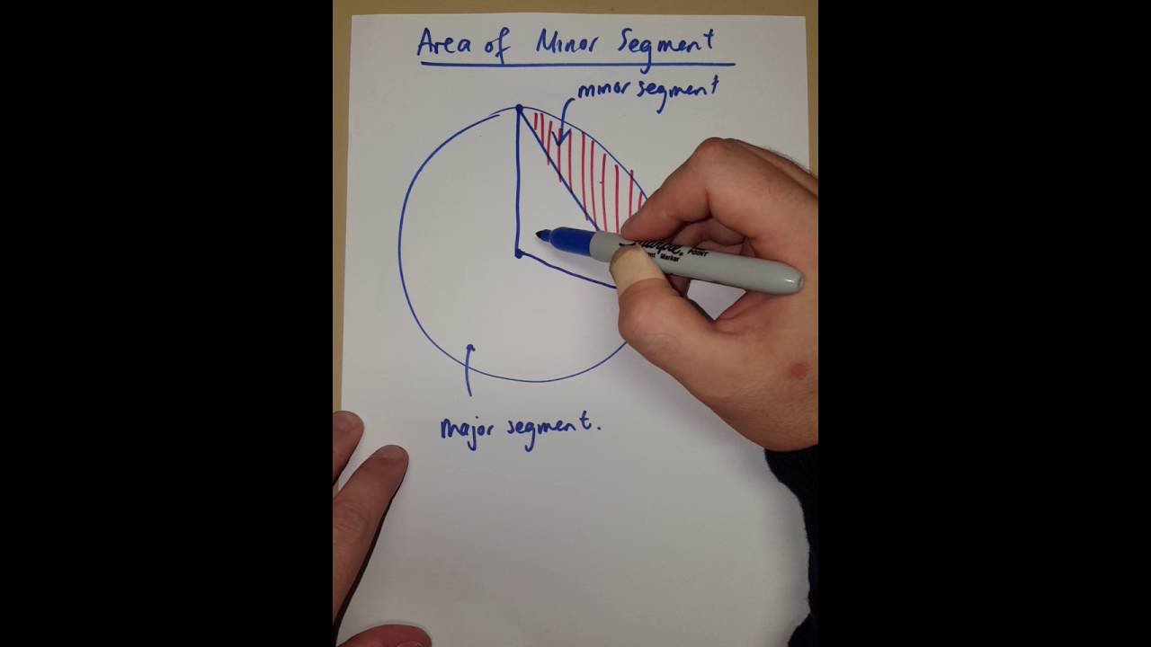 Circle results: Area of a minor segment (derivation)