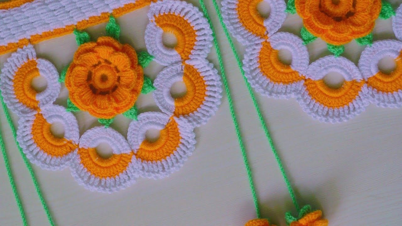 New Toran Design #woolen flower toran #Door hanging #creativesarita