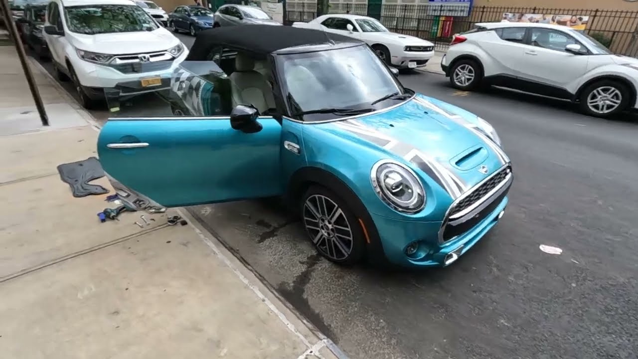 Как снять дверную панель на Mini Cooper 2021 2022 2023 2024 2025 Динамик стеклоподъемника