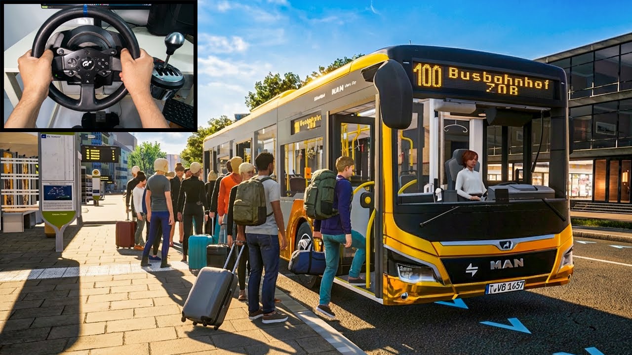 Realistic Bus Simulator - New City Transport Simulator: Bus | Thrustmaster T300RS Steering Wheel