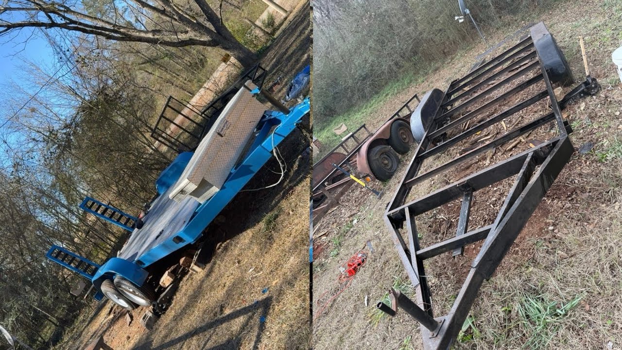 Double axle trailer frame rebuild ￼